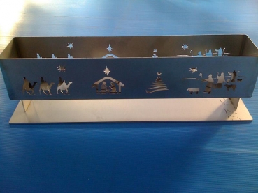 Tischlampe lang Weihnacht stahl schwarz verzinkt